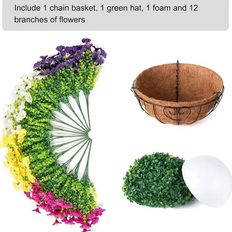 Artificial Morning Glory Hanging Basket Decor Home Hotel Wedding Party Outdoor Garden Decoration