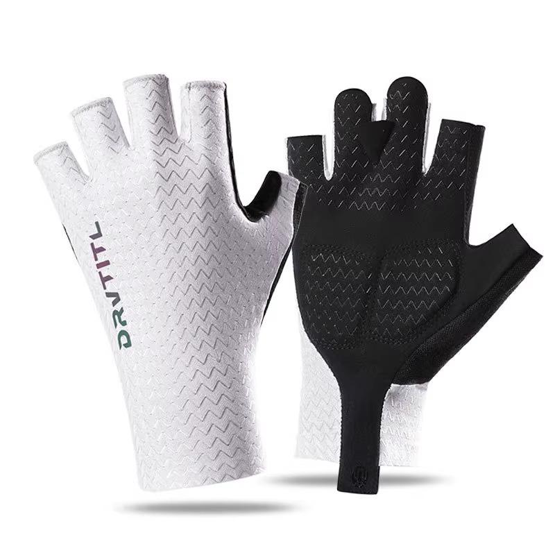 

Gloves outdoor cycling men and women summer breathable ice silk thin road shock absorption non-slip half finger L