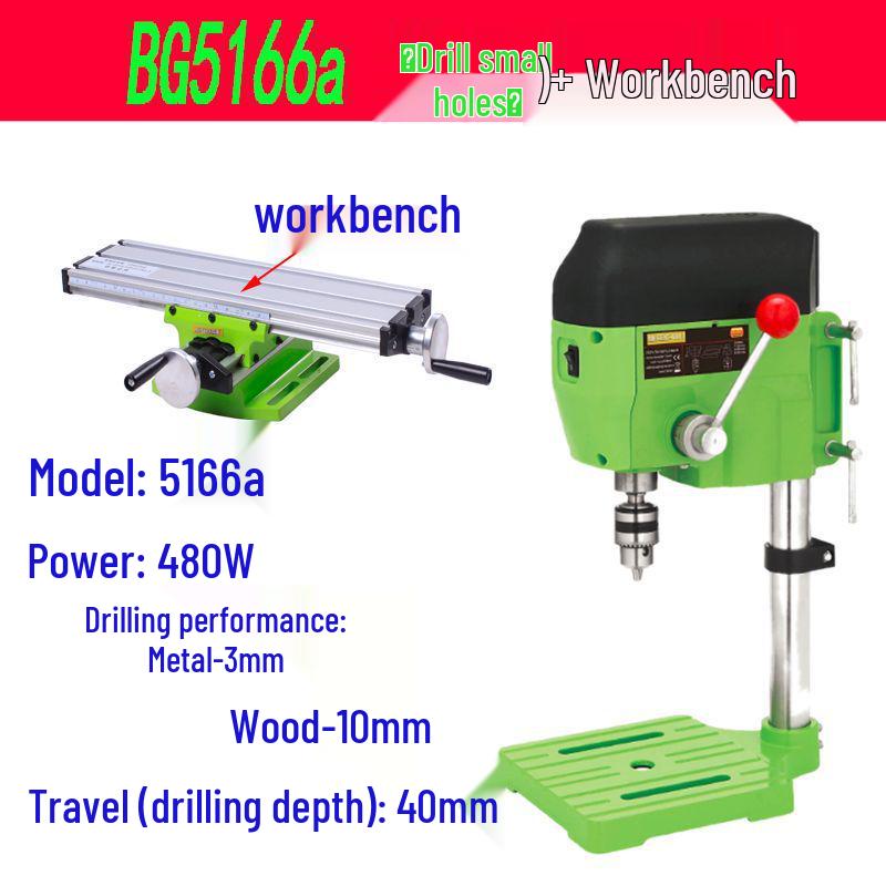 Compact Multi-Functional Precision Bench Drill for Woodworking and Crafts