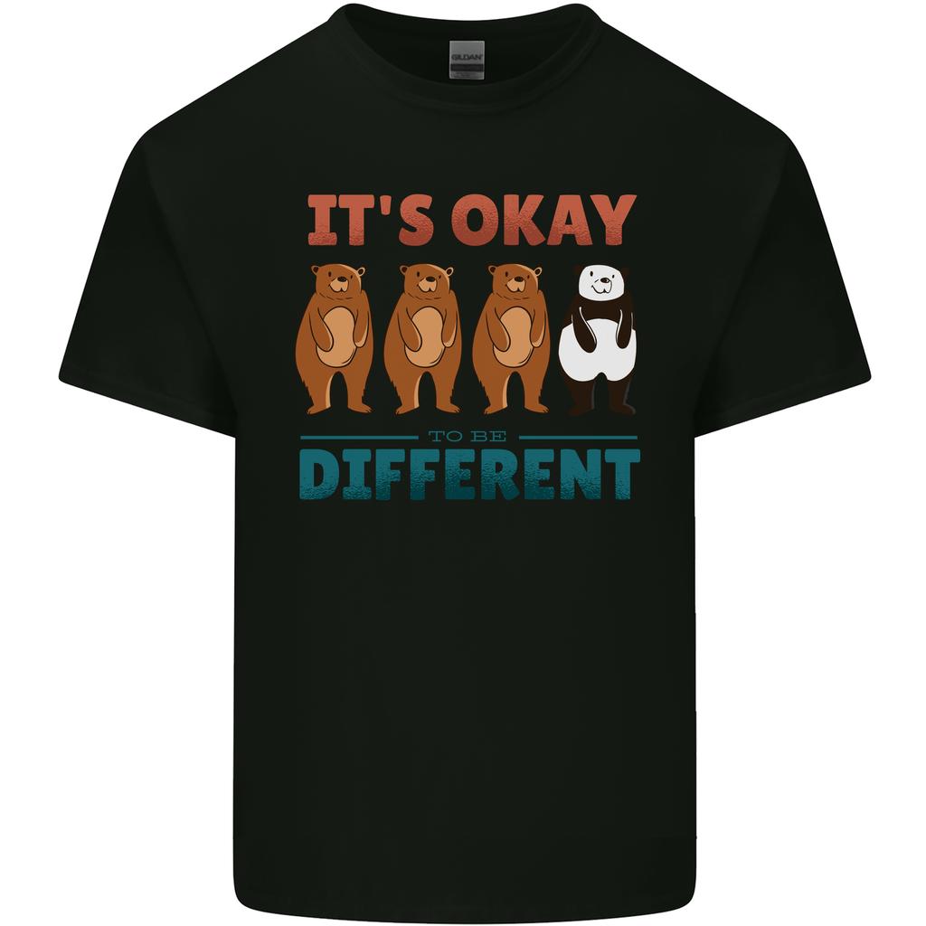 Panda Bear LGBT Its Okay to Be Different Unisexs Light Cotton TShirt