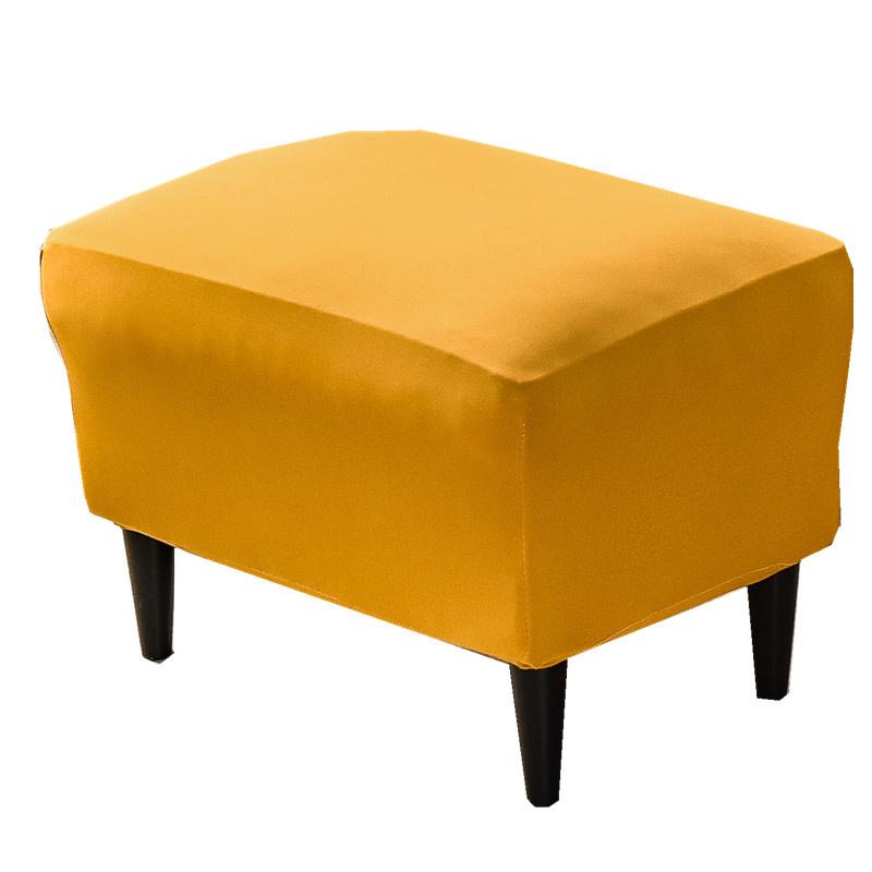 Ensfarget ottomansk trekk Spandex rektangel avføringstrekk Alt inkludert fotskammel Møbelbeskytter Sofa Fotstøtte Slipcovers
