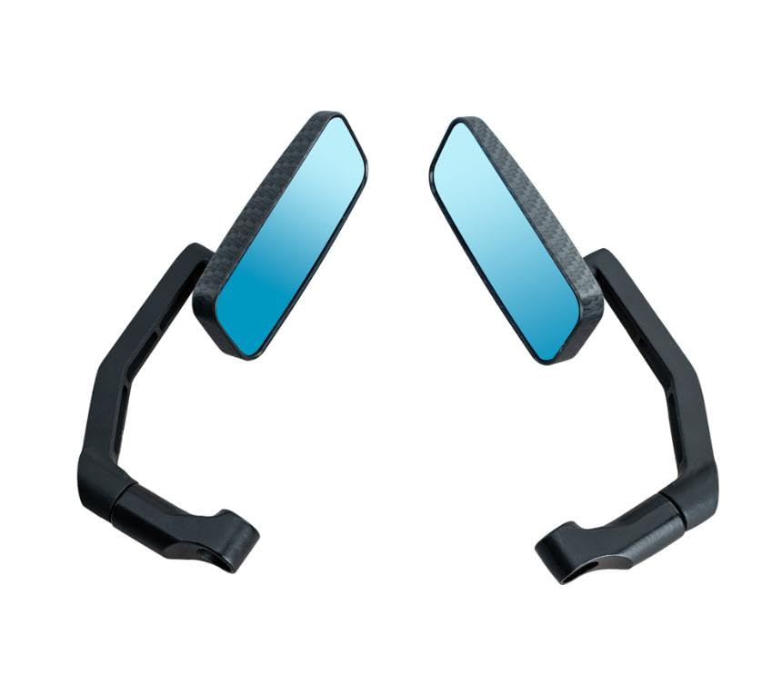 Bike Mirror, Square Type, Left and Right Set, Positive Screws, Reverse Screws, 0.3 Inches
