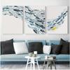 Canvas Print Poster Abstract Water Color Fish Group Chinese Style Painting Decorative Picture for Living Room