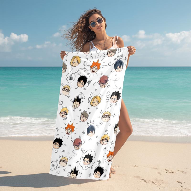 1Pc Haikyuu Volleyball Spirit Beach Towel Microfiber Beach Towel Thin Absorbent For Beach Swimming Yoga Bath Sports 0917149