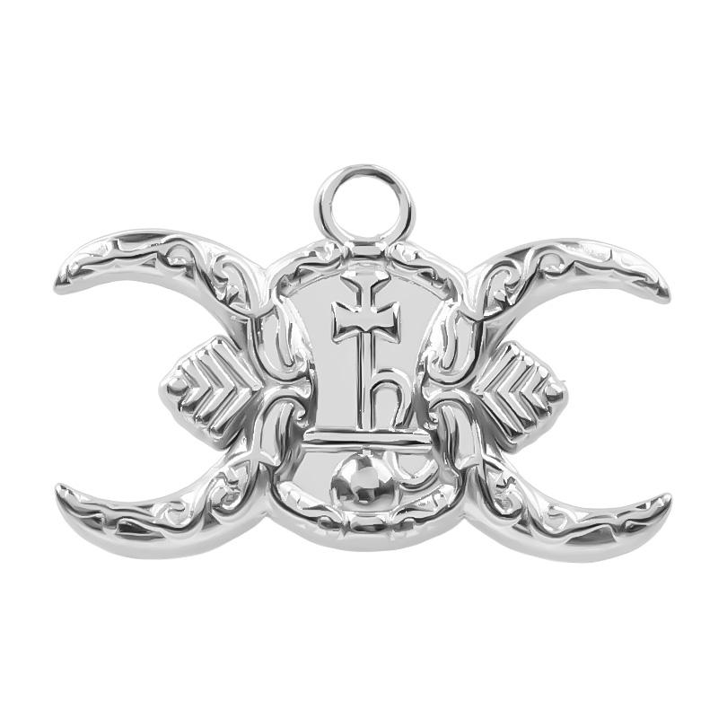 Never Fade Silver Color Stainless Steel Jesus Flower Cross Pendants For Jewelry Making Earring Bracelet Religious Handmade Charm