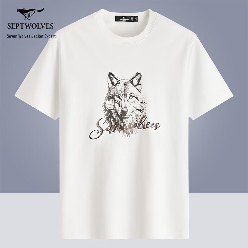 

Septwolves Men s Pure Cotton Short Sleeve T-Shirt 180/96A