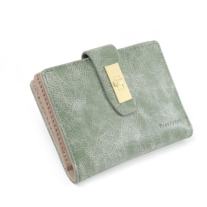 Damen Kurze Geldbörse Retro Einfache Schnalle Große Kapazität Nische Täglicher Gebrauch Handheld Vorhaut-Clip