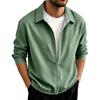 Men's Long Sleeve Pullover Shirt for Spring and Fall Casual Wear