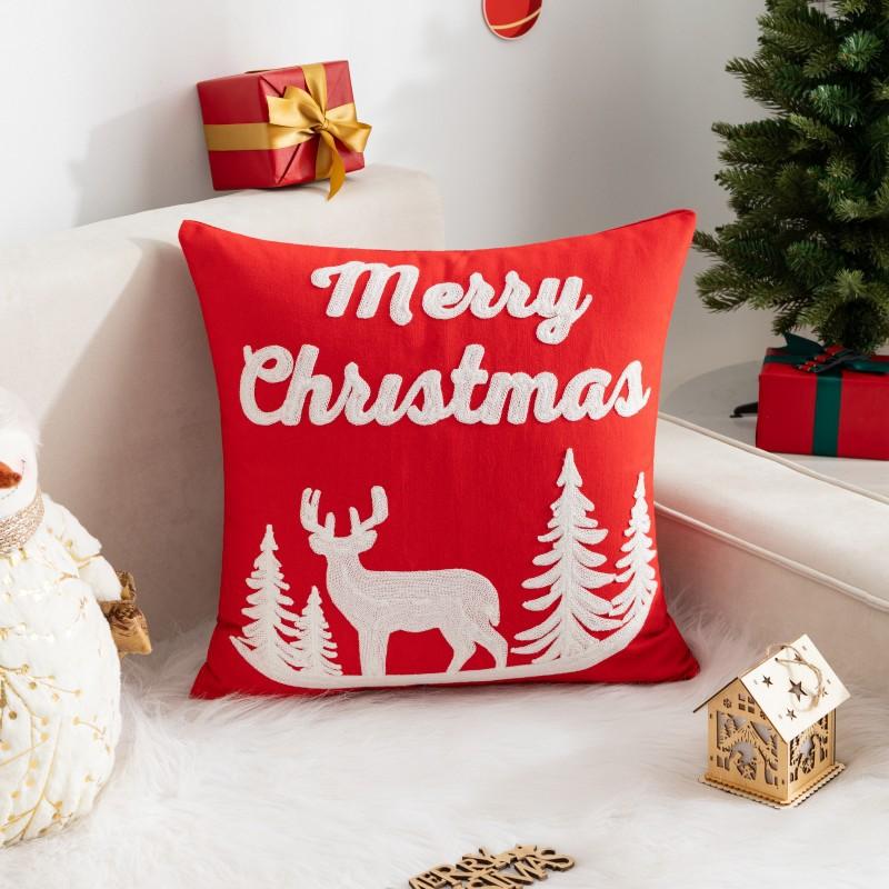 Christmas Pillow Cover Decorative Throw Pillow Case Covers Funny Square Cushion Covers for Sofa Bed Couch Car Home Christmas Decor 18X18inch