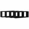 Wall Shelves with Shelf 4 pcs Black Oak Effect 60 x 15 x 23 cm