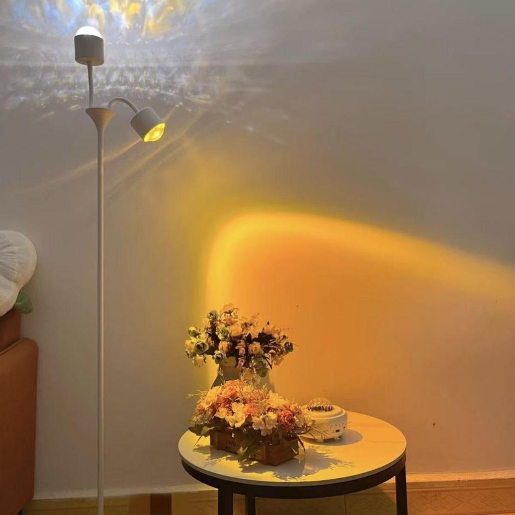 Ripple Dual Sunset Light - Double Head Ambient Floor Lamp for Photography and Live Streaming