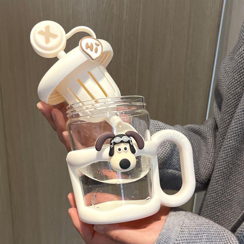 Childrens Cute Tea Separation Cup With Handle And Cover For Kids