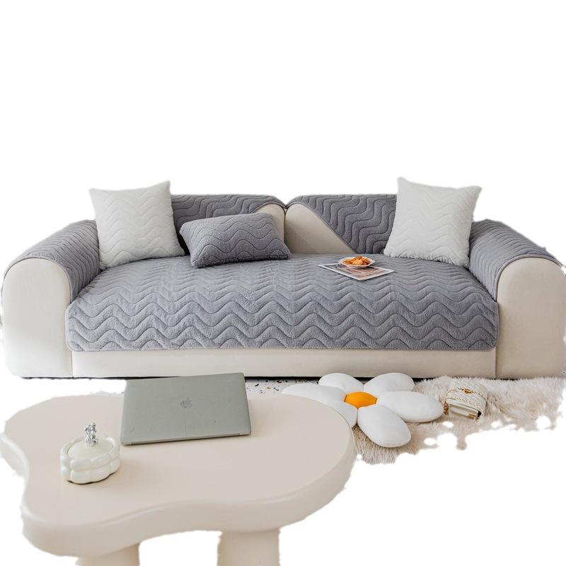 Plush Sofa Cushion Winter Antislip Cushion Winter Cat Petting Thickened Warmer Cover High-Grade Cover Cloth