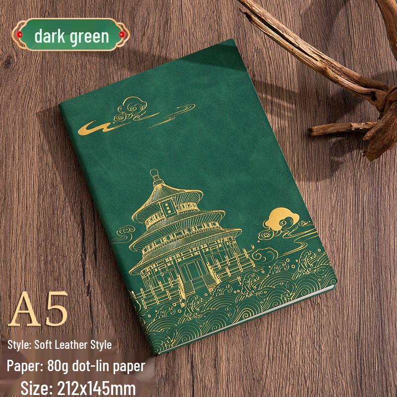 2025 Guochao A5 Ultra-thick Retro Chinese Style Business Notebook