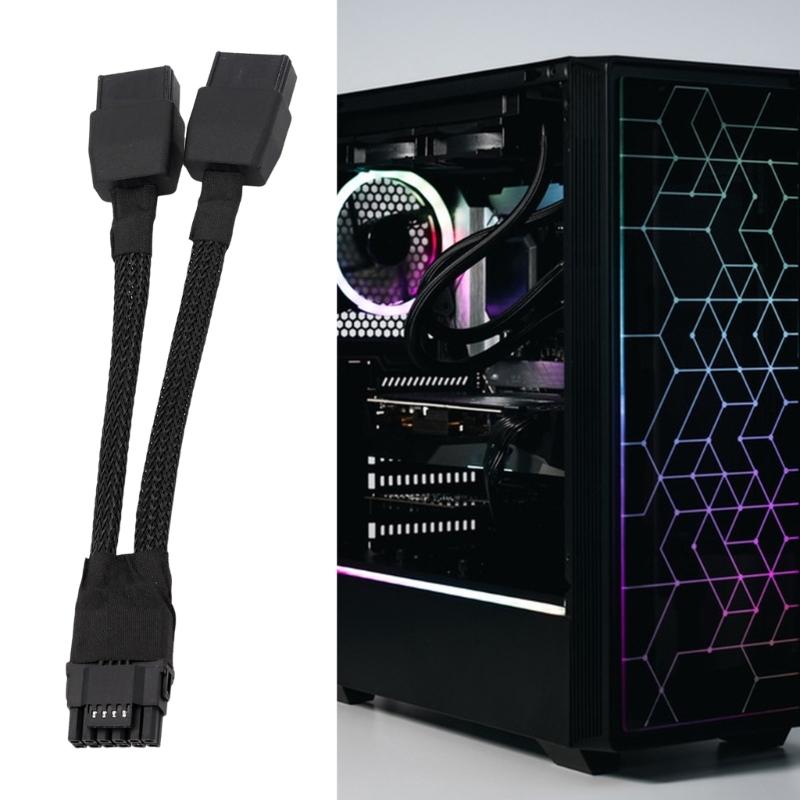 16AWG 2x 8Pin - 12+4Pin GPU Güç Kaynağı Kablosu 600W Kapasite RTX4090 ve Üst Düzey GPU'lar İçin