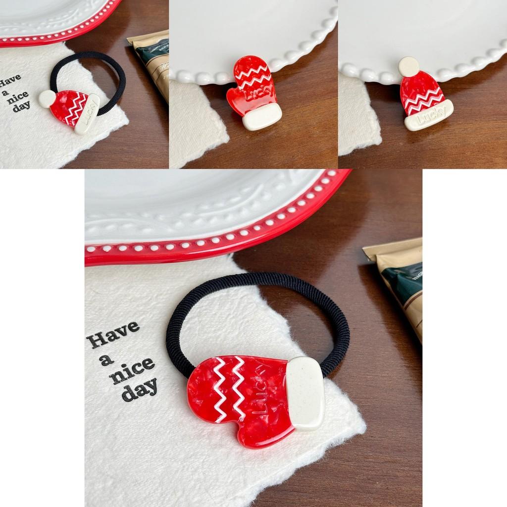 Adorable Handmade Christmas Themed Hair Clips And Ponytail Holders For Stylish Women