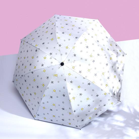 Mini-Regenschirm mit Sternenmuster, faltbar, wasserdicht, winddicht, UV-beständig