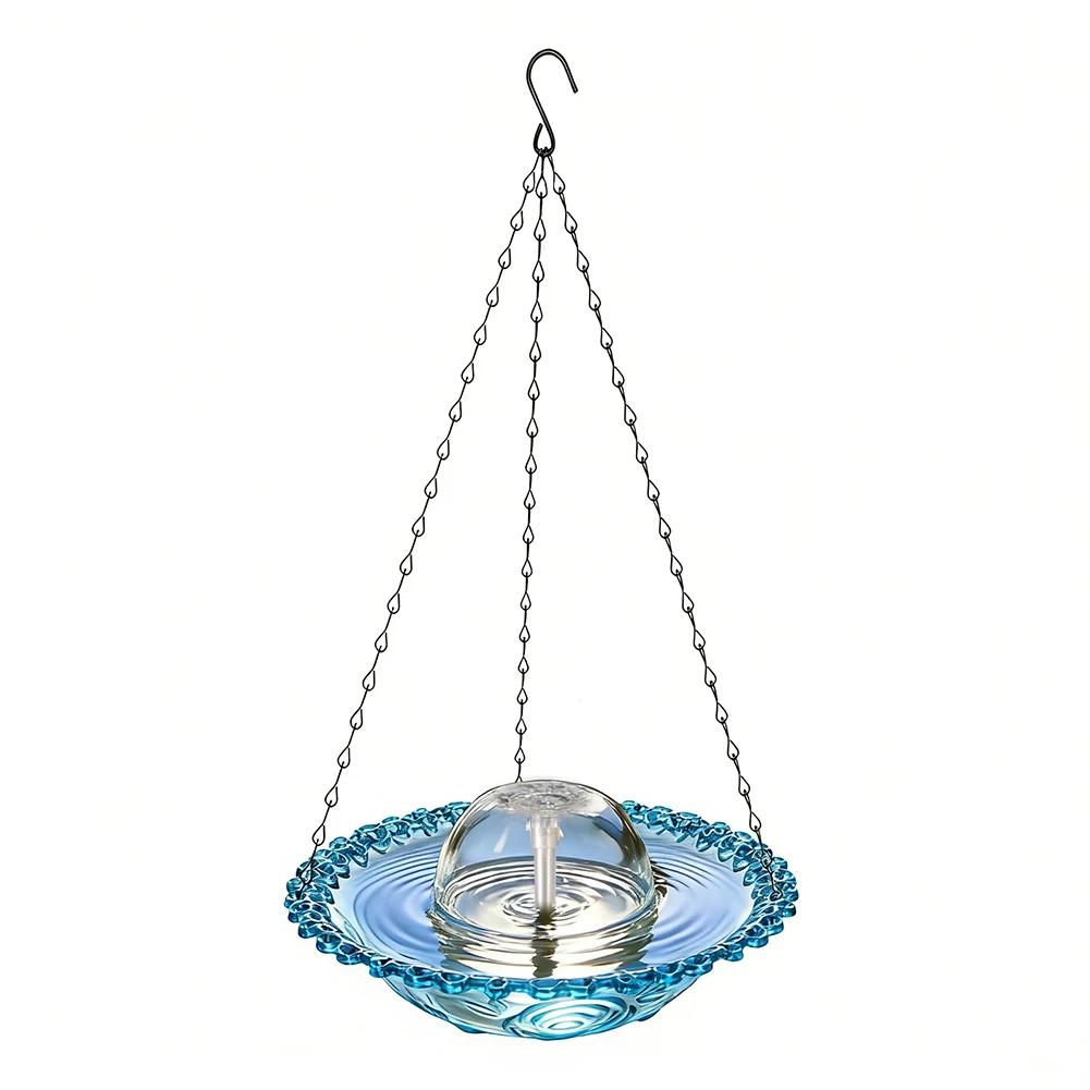

USB-Powered Outdoor Garden Fountain Bird Bath: Enchanting Design & Easy Setup Fountains Hanging Bird Feeder Solar Bird Bath синий