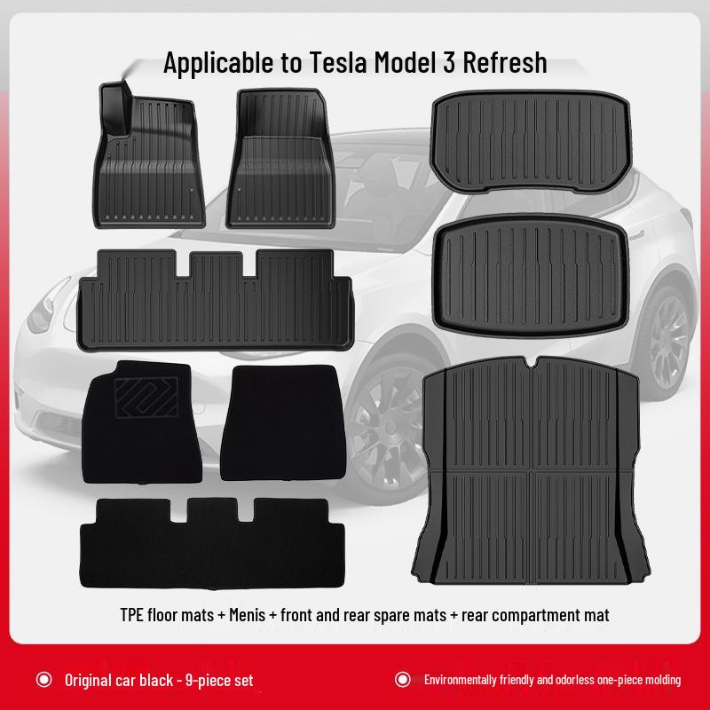 TPE Car Floor Mats for 2025 Tesla Model Y3 New Editions