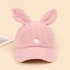Fashion Hat Simple Ladies Cute Plush Hat Warm in Autumn and Winter New Sweet Street Cap Ear Rabbit Baseball Cap