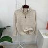 C S In The Room oShu Cabled Half Zip Long Sleeve Knit 4Color