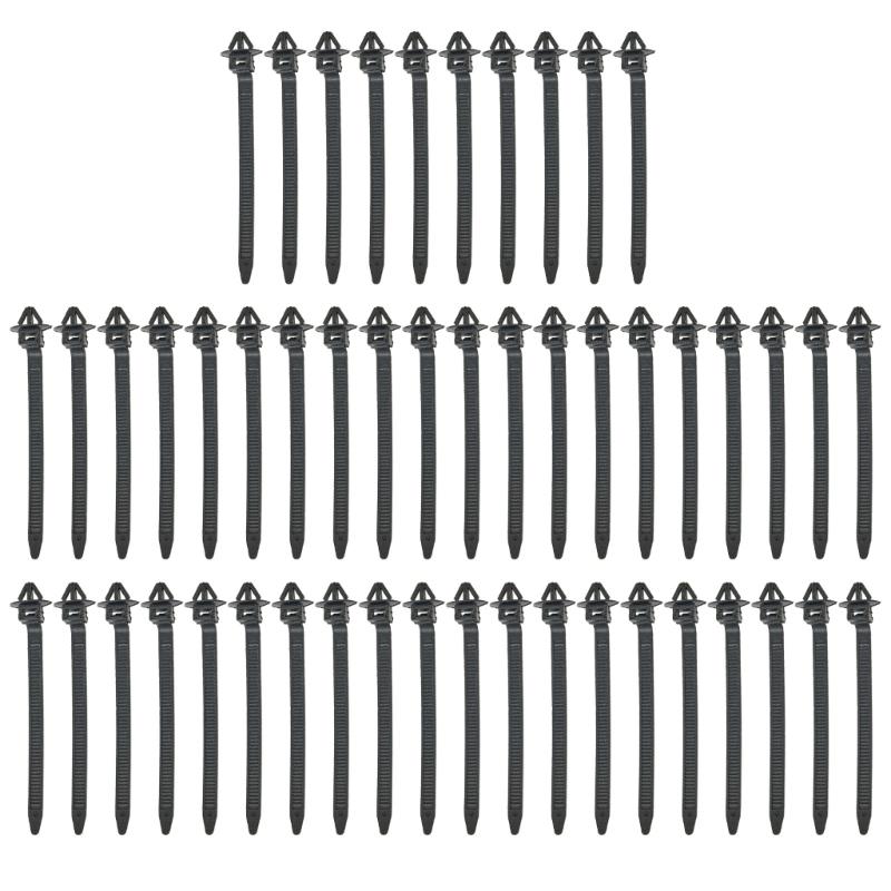 Quick Release Cable Zip Ties Cable Clips for Vehicle Wire Securing Easy Installation Nylon Fasteners Black