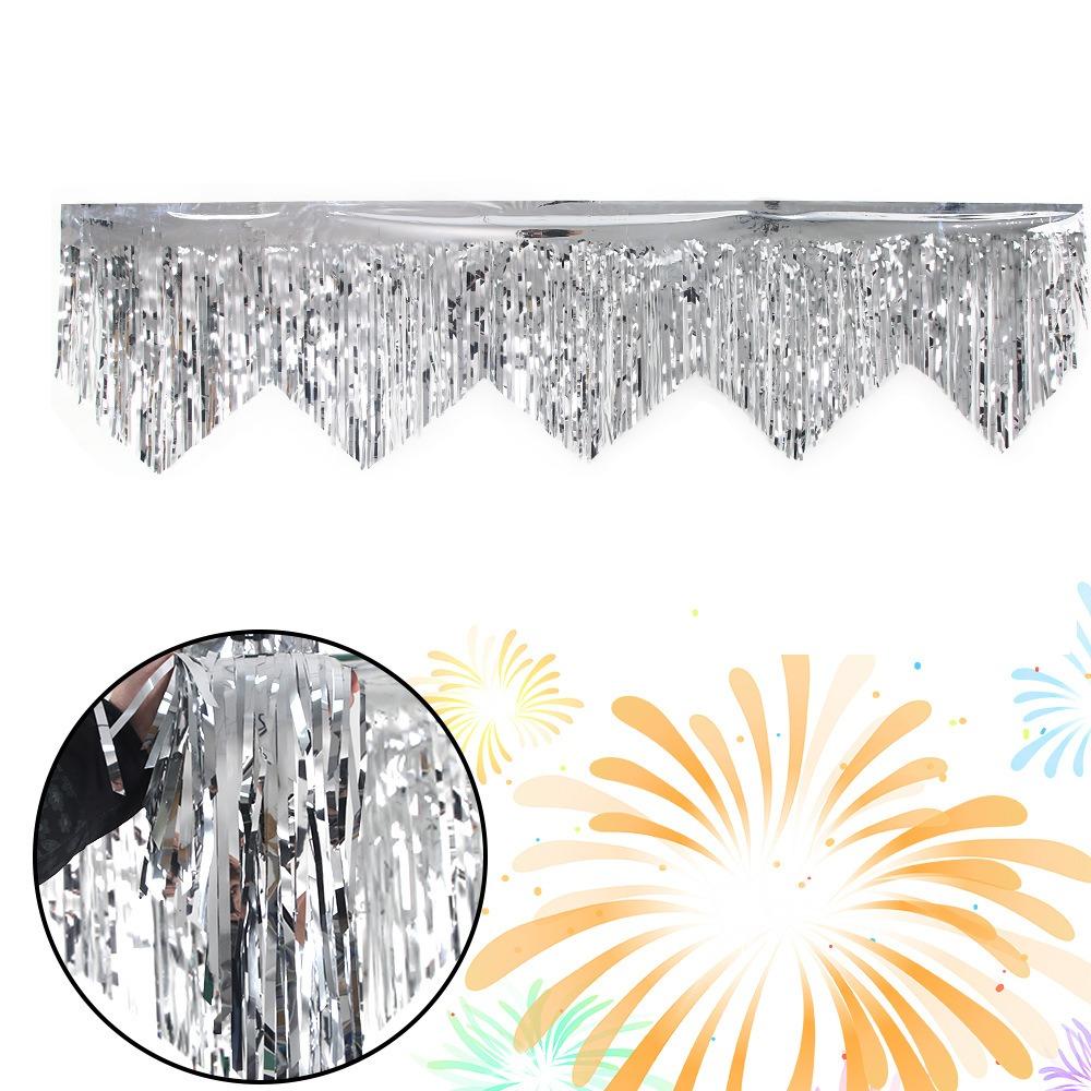 3PCS 50x200cm Wave Rain Silk Curtain Decorative Exquisite Glitter Rain Curtain PET Party Backdrop Curtains
