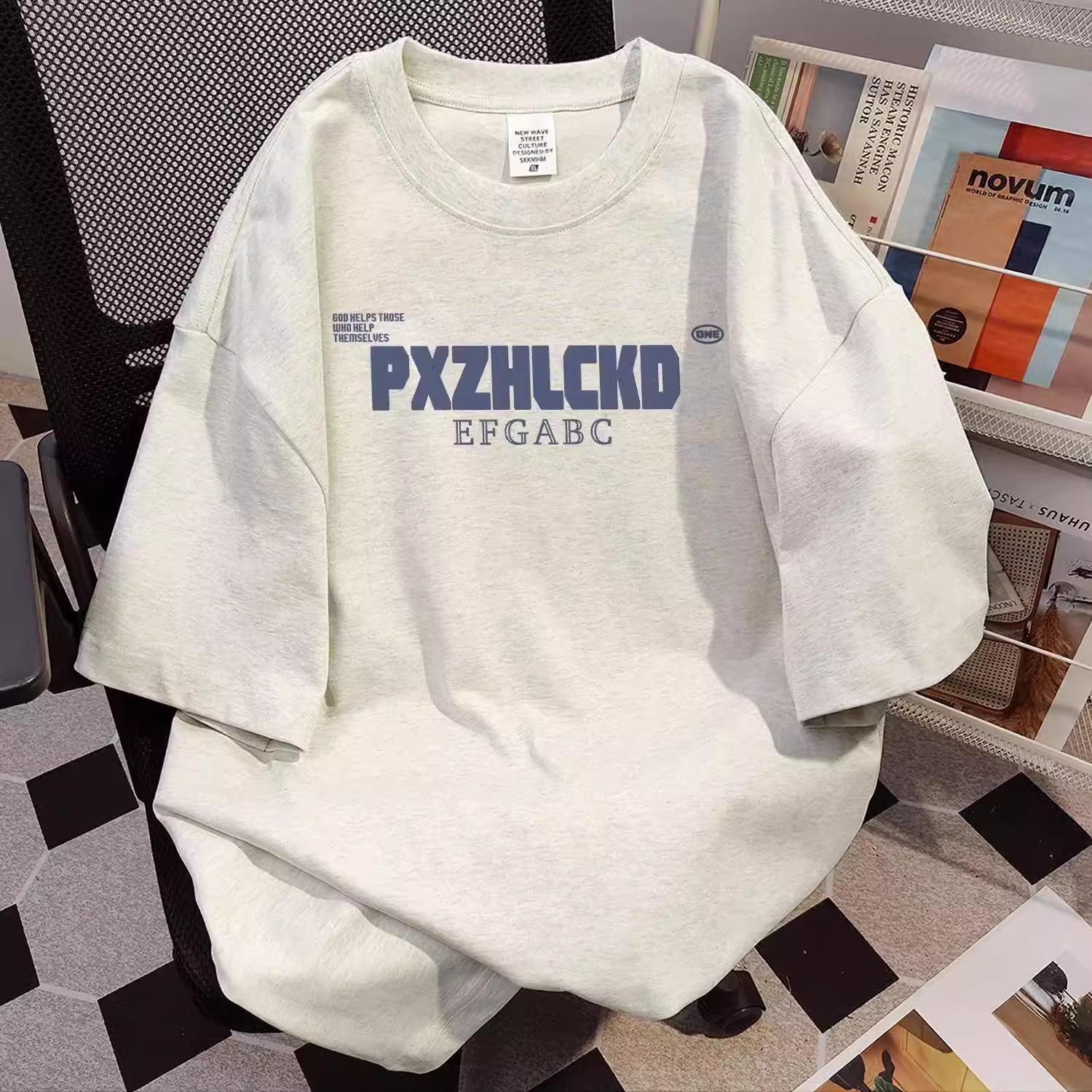 

Unisex Style Pure Cotton Men s Short-Sleeve T-Shirt with Letters, Niche Style, Loose-Fitting Cotton Short Sleeve T-shirt Casual Streetwear Top s