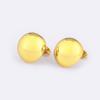 Nidin New Retro Simple Style Semicircle Shape Copper Stud Earrings For Women Lady Daily Party Ear Jewelry Accessories Fine Gifts