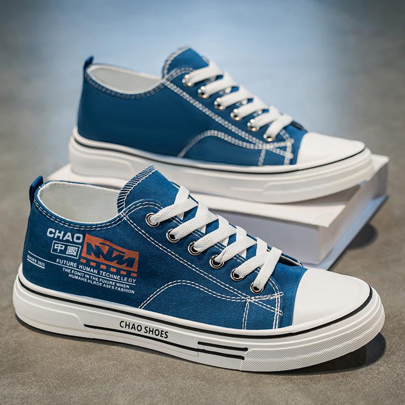 

Men s Trend 2025 Summer New Versatile Teen Non-slip Canvas Shoes Men s Shoes Breathable Running Sports Leisure 39