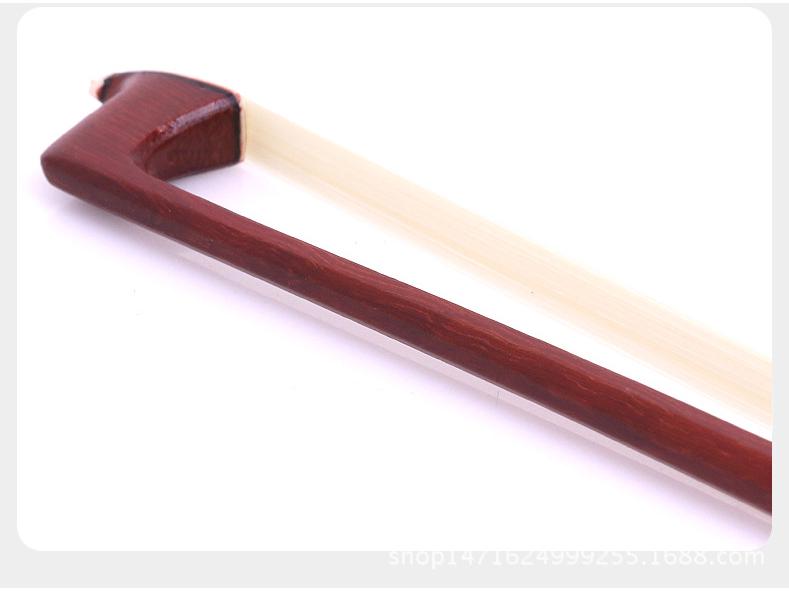 Eight-Sided Performance Violin Bow with White Horsehair