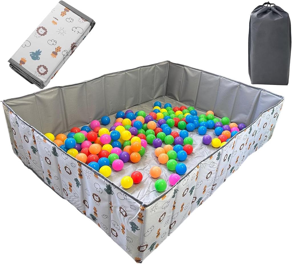 Foldable 120cm100cm Baby Ball Playpen with Storage Bag, Holds Over 800 Balls, Compact, IndoorOutdoor Use, Educational Toy, Birthday, Baby Shower