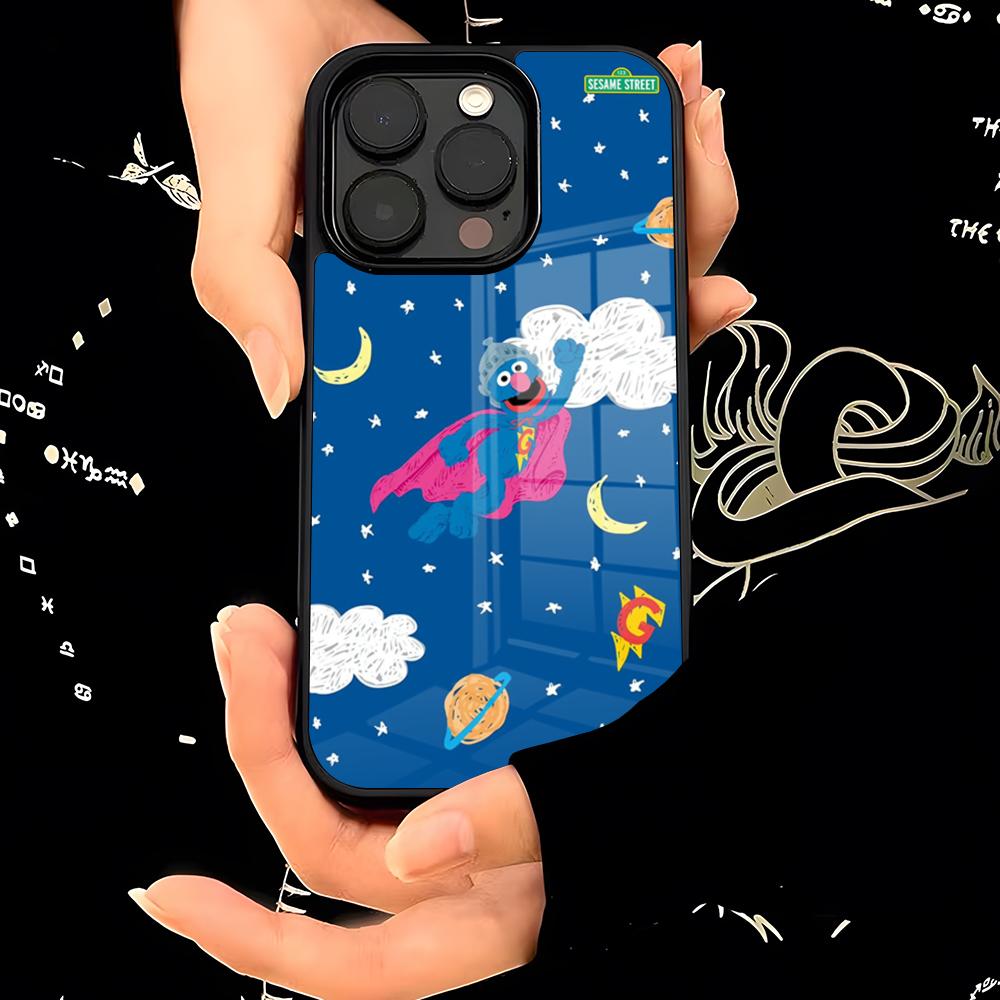 Cartoon S-Sesame S-Street Phone Case PC+TPU For IPhone 17 16 15ProMax 13 16 11 12 14 Pro Xs Max Mini Xr X Plus Cover