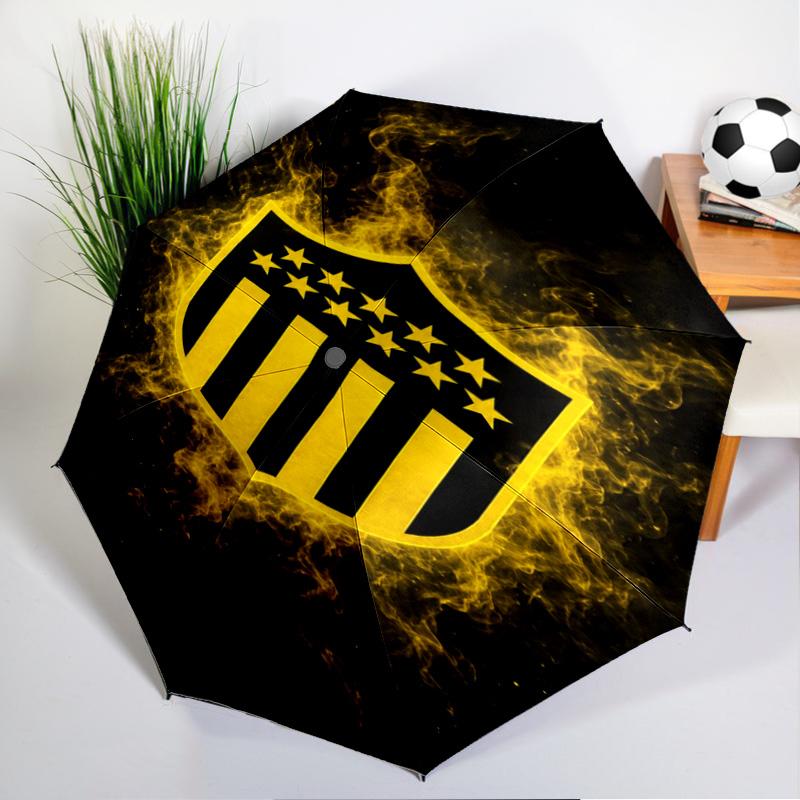 Penarol Football Club Umbrella - Automatic Open/Close, Compact 8-Rib Lightweight Umbrella Essential for outdoorPicnic Accessory Fan Gifts