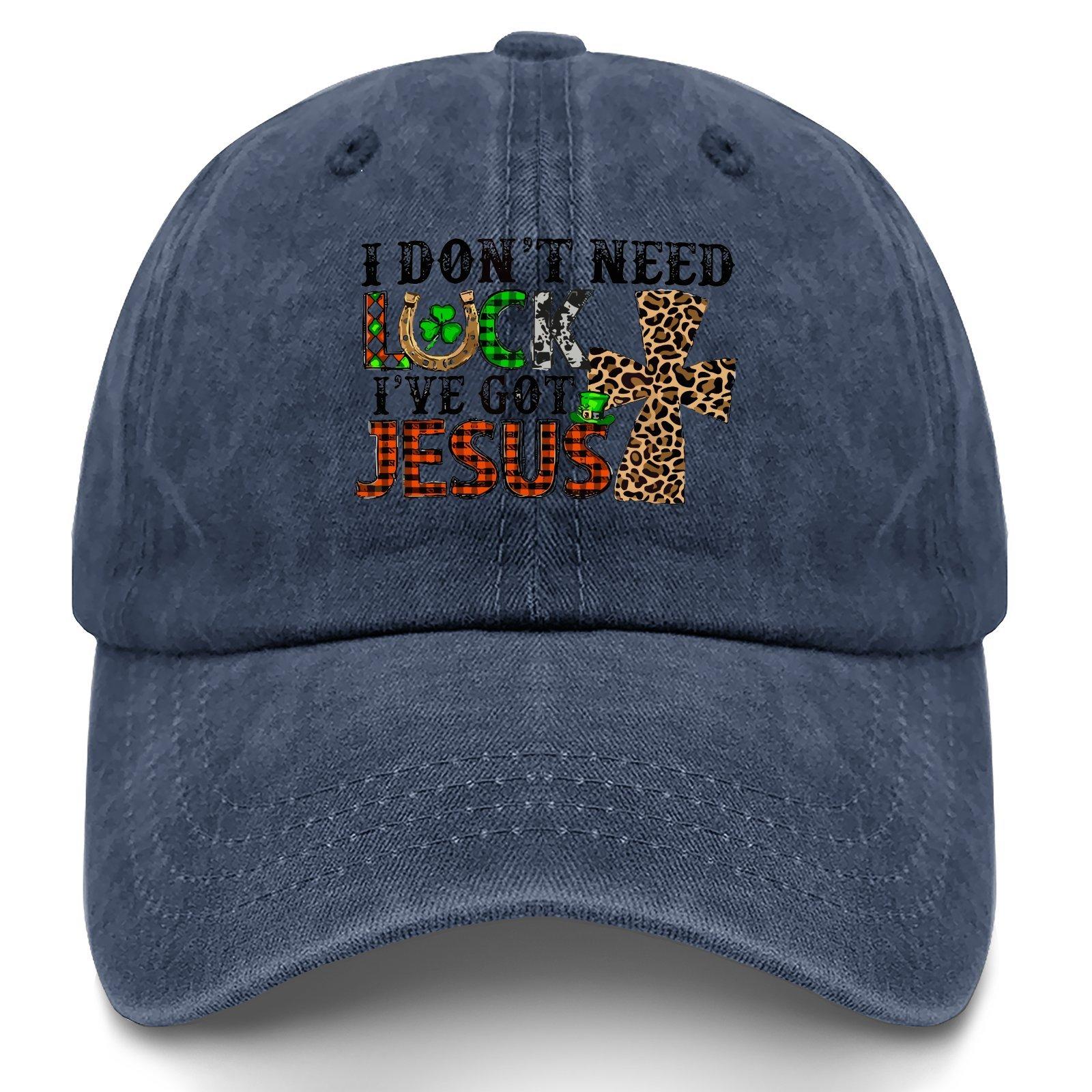 

I ve Got Jesus Christian St Patrick s Day Baseball Cap Polyester Casual Adjustable Hat Outdoor One Size темно-синий
