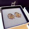 Koreanische Zirkon-Kreis-Ohrringe - Trendige auffällige Clip-Ons für Damen E001965