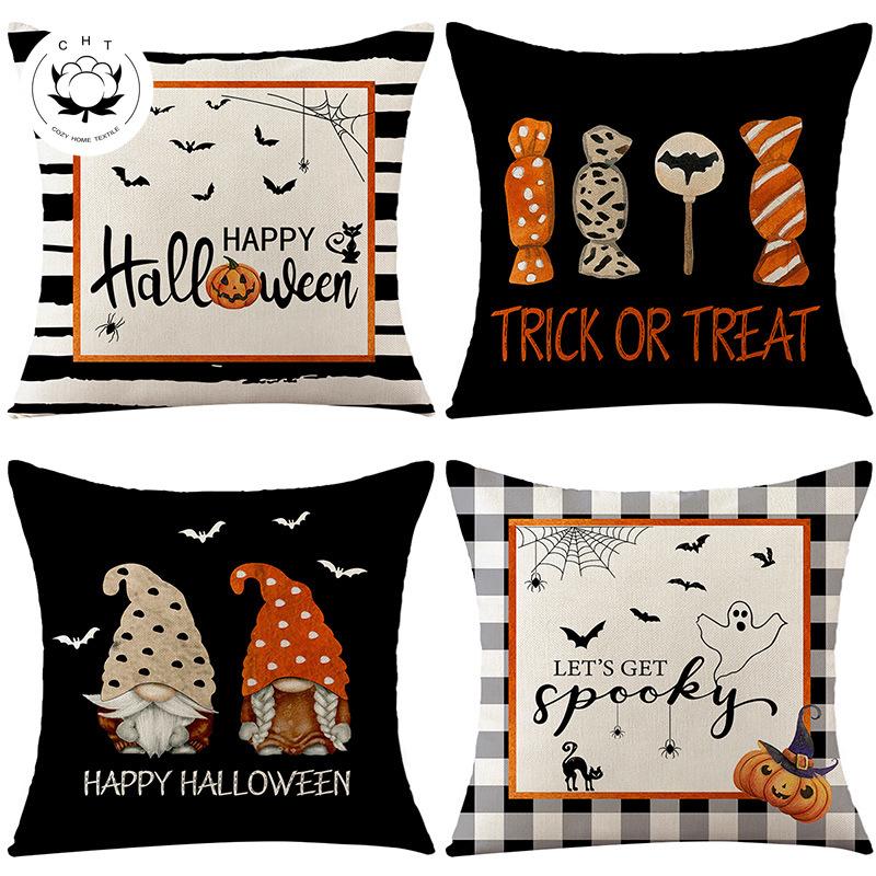 

Наволочка с принтом Хэллоуина для дома, гостиной, дивана, украшения спальни, наволочка, автомобильный комплект, наволочка