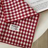 Retro Red Checkered Placemats Double Sided Napkins Christmas Dining Table Mat Coaster Food Posing Background Cloth 30x40cm