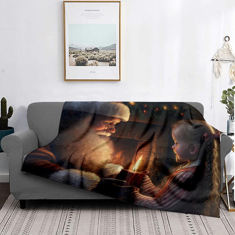 Home Decoration Plush Throw Sofa Blanket Bedspread Bed Fluffy Soft Blankets Decor Plaid Modern Halloween Merry Christmas Winter