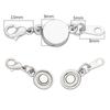 2 Set Chiusure Magnetiche a Blocco Terminali a Moschettone Estensori a Catena Convertitori per Connettori di Collane Braccialetti