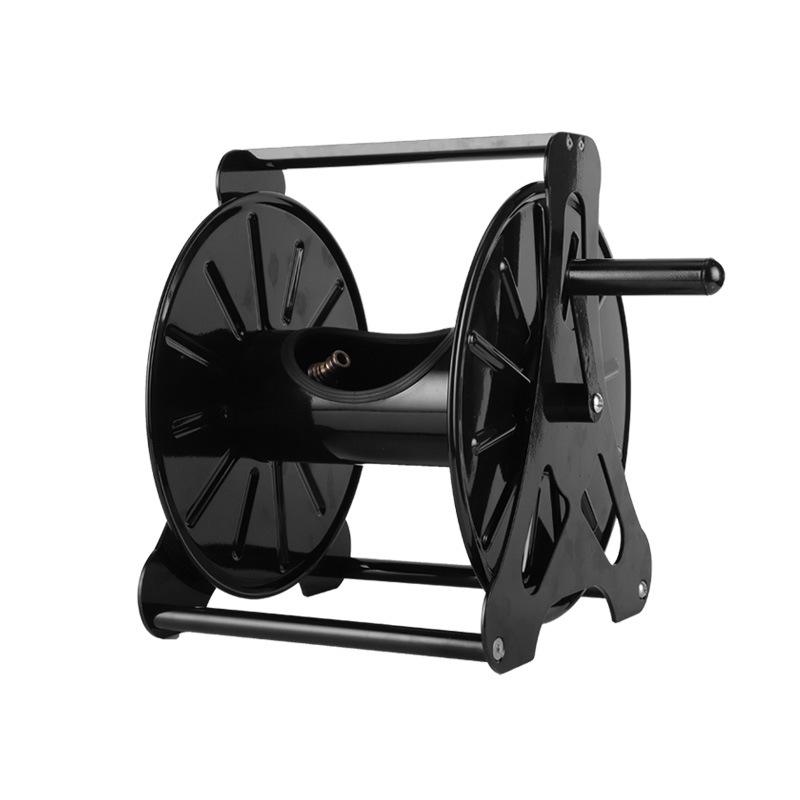 Wall-Mounted Stainless Steel Hose Reel with Flip Cover for Garden and Car Wash