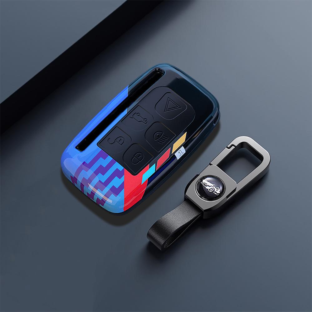 For Land Rover Range Rover Sport Evoque Freelander Velar Discovery 4 Jaguar Xe Xj Xf Guitar Fashion Abs Car Key Case Cover Fob