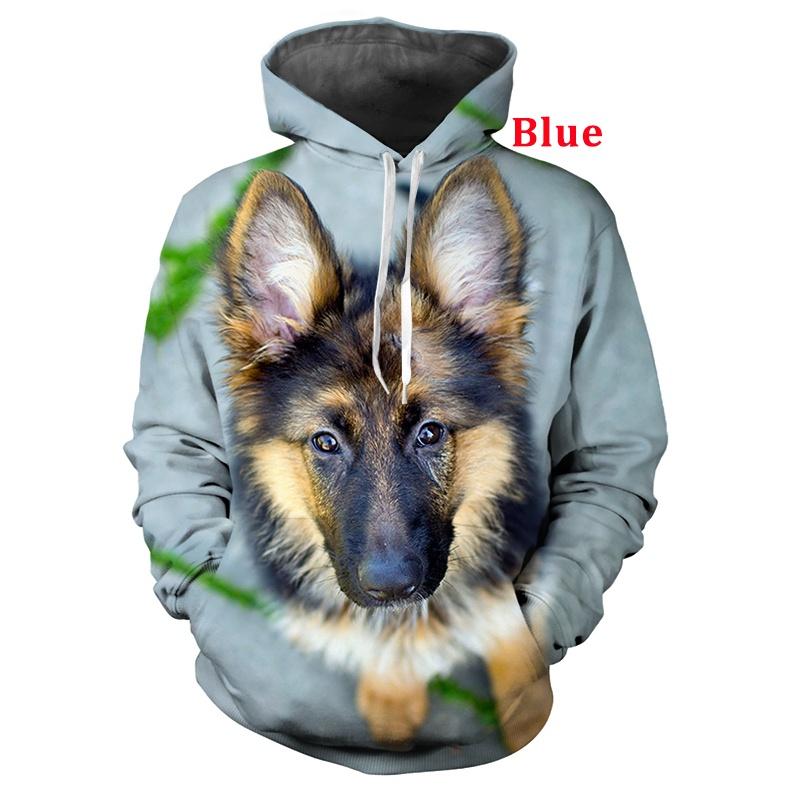 Funny Animal Dog 3D Printed Hoodie Black German Shepherd Hoodies Sweatshirts Tops