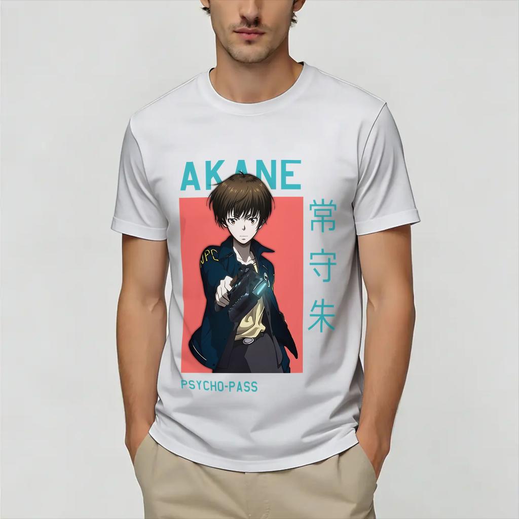 PsychoPass TShirts Unisex Funny Pure Cotton Tees Crew Neck Short Sleeve T Shirts Gift Clothes