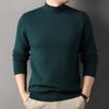 Men's Semi-turtleneck Sweater Men's Casual Versatile High-end Autumn and Winter Thread Clothes with Knitted Sweater Inside
