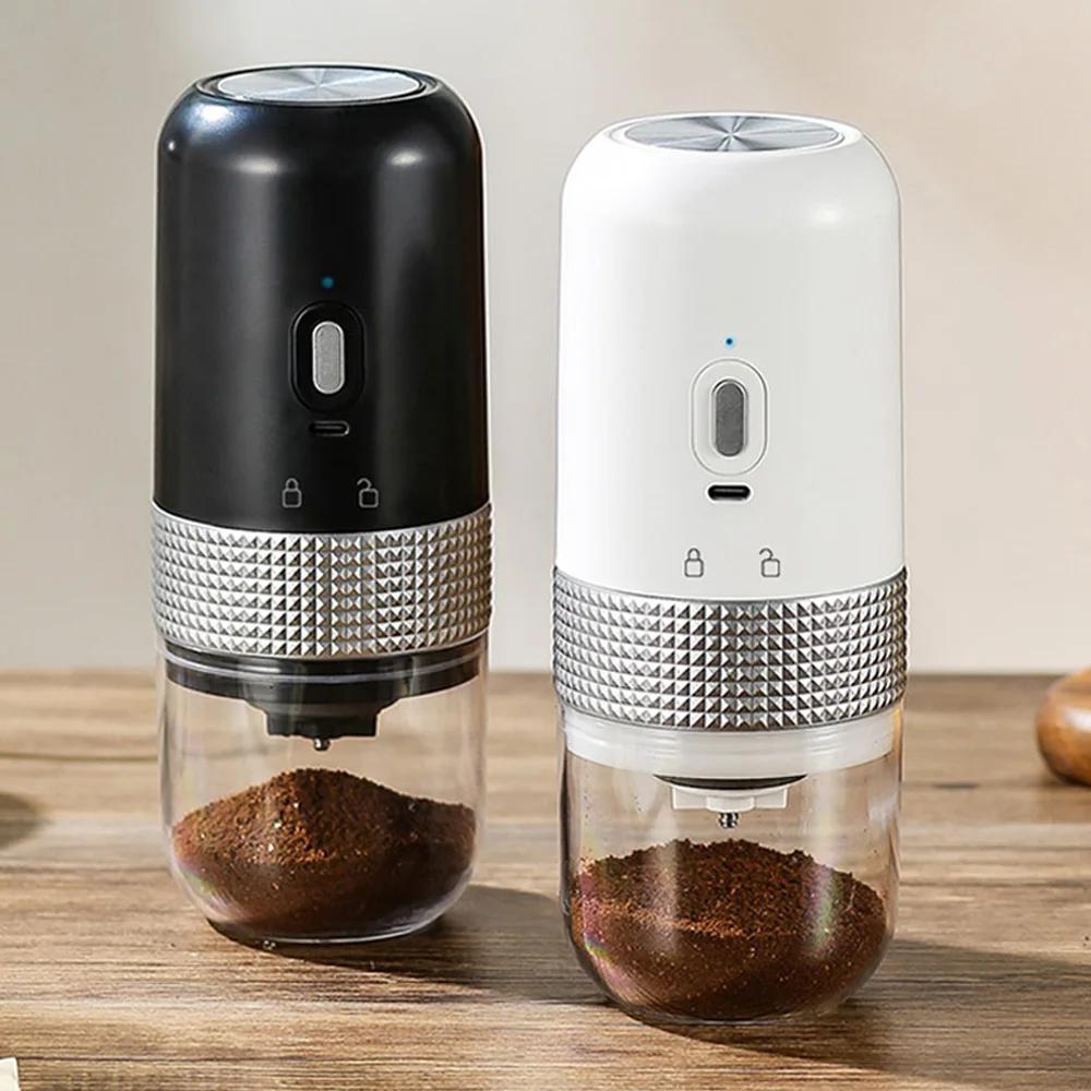 1pc Electric Coffee Bean Grinder Wireless Coffee Bean Processor Rechargeable Espresso Spice Grinder Home Office Travel Items