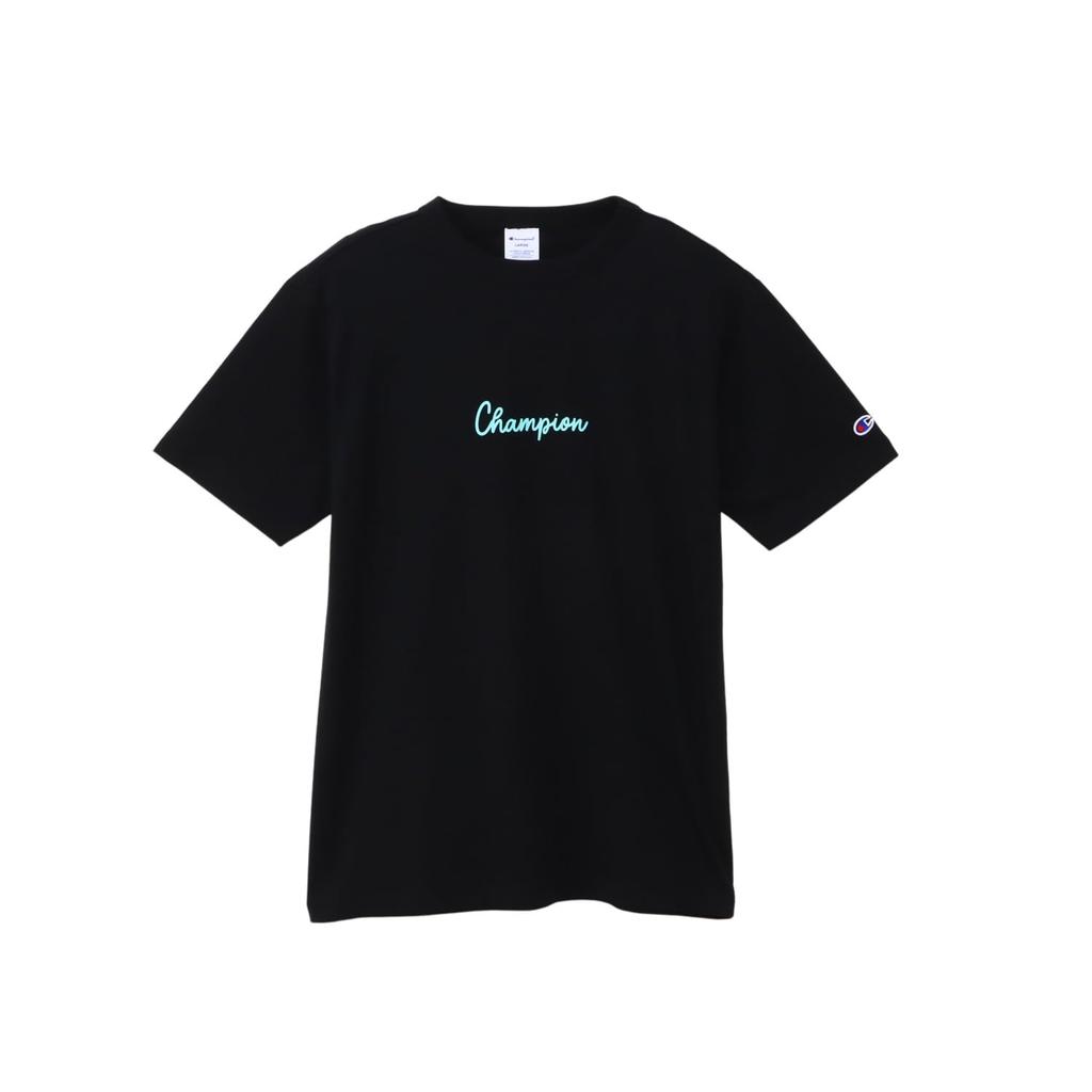 Champion Short Sleeve USA Crew Graphic Logo Men's T-Shirt, Basic, Black, 100% Cotton, Print, Neck, Print, C3-B341