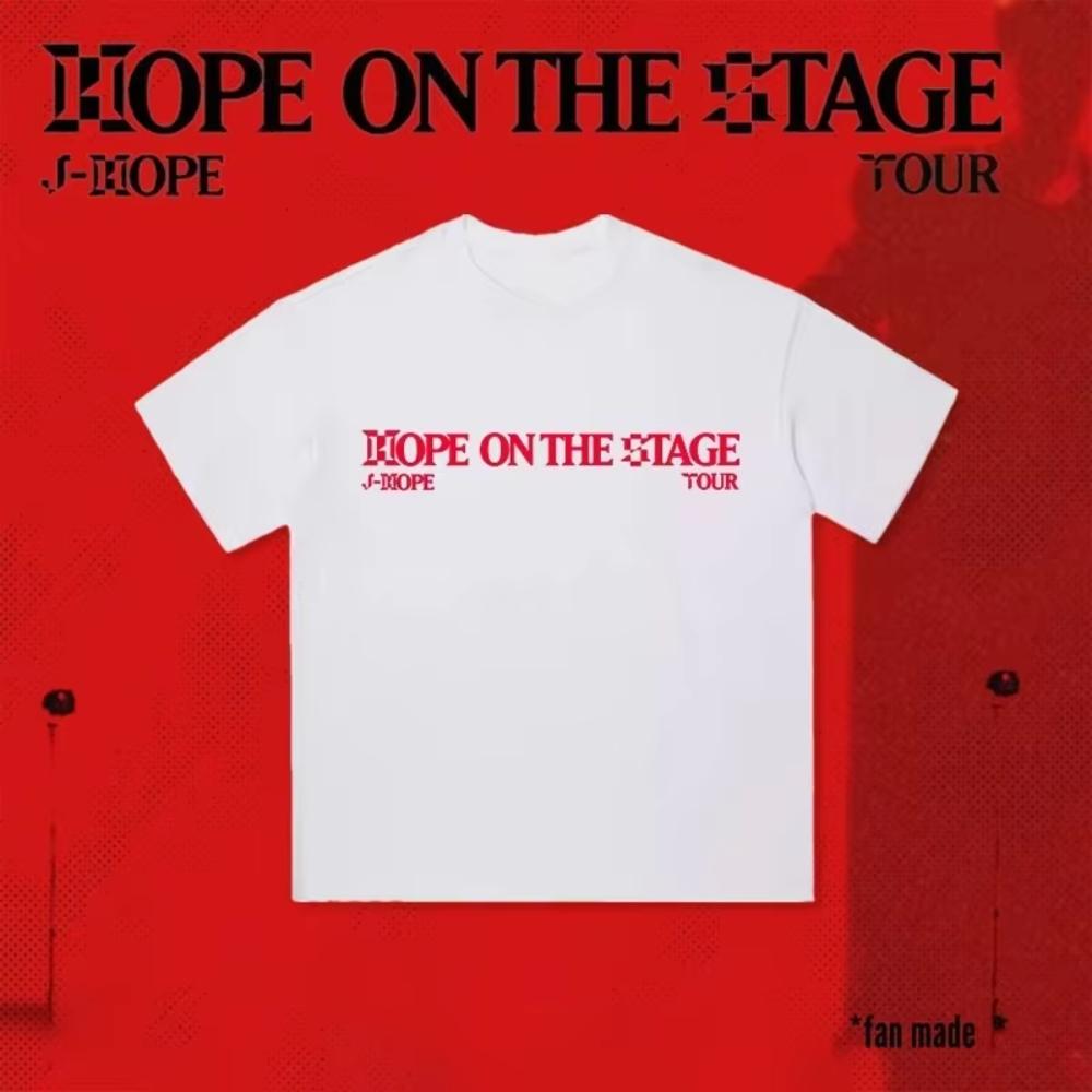 2025 Regular Shirt HOPE ON THE STAGE Jhope J-hope Print Top T-shirt Summer New Light Thin Women Tops Short Sleeves Men Tee Loose