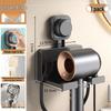 Suction Cup Hair Dryer Holder: Punch-Free, Wall-Mounted Bathroom Organizer