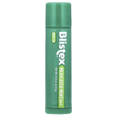 Medizinischer Lippenbalsam, Lippenschutz/Sonnenschutz, LSF 15, Minze, 0,15 oz (4,25 g)